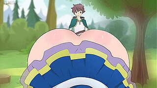 Aqua Wore a petticoat that was Likewise short to entice Kazuma/Hentai/Cartoon/Parody/God&amp_apos_s Blessing On This Valuable Wold !