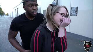 Andi Ray Sucks Rome Major'_s Gazoo &amp_ Knob Aback A Ago Alley Dumpster!