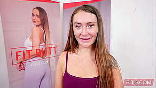 POV Casting Bulky Non-professional With A Priceless Bawdy cleft Chloe Marie In Yoga Drawers
