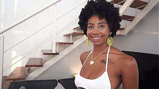 Ideal chest ebony, Ana Susage receives her booty &amp_ mouth screwed by white giant schlong (Anal, 0% pussy, unfathomable throat, spit, rim, IR -BW/WM) OB382