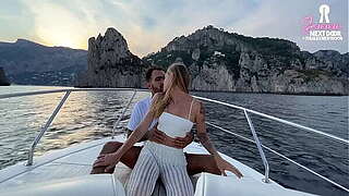 Fucking the precede on my ship travel to Capri whilst the crew watches