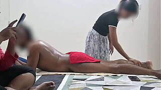 Lucky ending caught in Hidden webcam with 2 virgins in massage spa