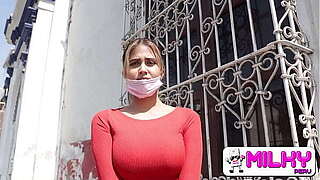 Sorry, I have a lover expecting at home! Glamorous breasty lass caught in public.
