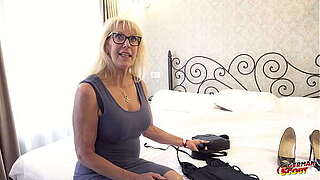 GERMAN SCOUT - Blond GILF Aged Bianca tempt to Coarse Preceding Youthful Fuck at Model Casting
