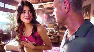 Lascivious stepdaughter filming herself with a sex tool for her fans acquires caught by her stepdad - gratis porn