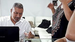 I load my stepmother's encounter with cum, this hussy likes that I chow her cum-hole