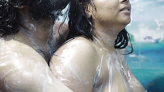 Step sister pool and sex with step congener ingredient 2, Vaishnavy and Sharun Raj sexy pool romance, Mallu tandem sexy pool sex