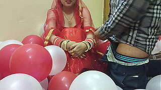 Inceptive Night-time of a Coolly Devoted to Desi Nice-looking Hot Wife Fucked by Husband in Hindi