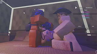 ROBLOX: Sexually excited femboy acquires encounter screwed and gang team-fucked by 2 great schlongs