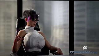 Engulfing the Bosses Giant Shlong at interview to receive the Labor
