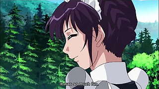 manga maid gives a lusty oral job to her slaver
