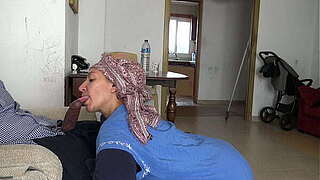 A Muslim maid is disturbed when that babe sees his great darksome German weenie